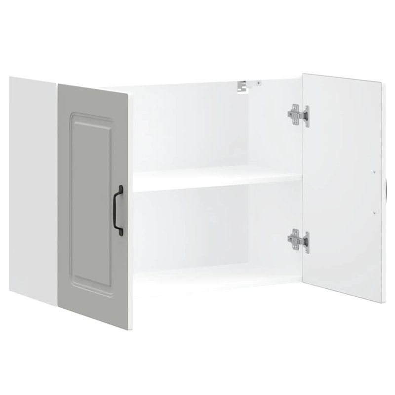 Kitchen Wall Cabinet Kalmar Engineered Wood, 60cm H x 80cm W x 31cm D, White