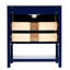 Ensemble de meuble-lavabo moderne 30 pouces bleu marine / blanc avec deux tiroirs Openstorge-102299677