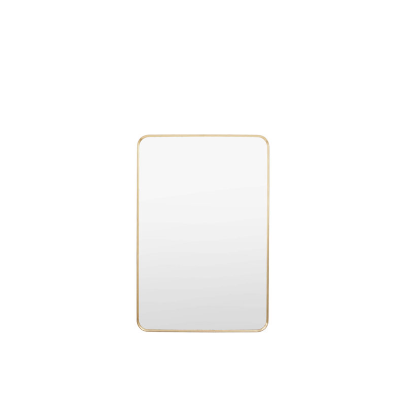 Anna Metal Framed Rectangle Mirror, Gold