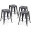 Ensemble de 4 tabourets de comptoir en métal sans dossier - 24 "tabourets de bar empilables industriels pour îlot de cuisine, bar et café-103719793-103719794-103719798