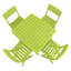 BRESCIA Folding Table With 4 BRESCIA Chairs Set White-772721622