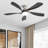 Whisper 52" 5-Solid Blade Classic Flush Mount Ceiling Fan with LED Light Kit and Remote Control-80009858