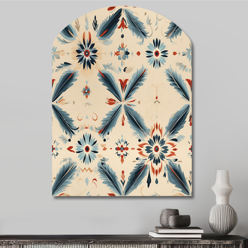Thorin - art mural floral asymétrique en métal, H 34 po x l 25 po