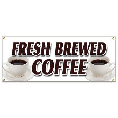 Signe de la bannière «Fresh Brewed Coffee»