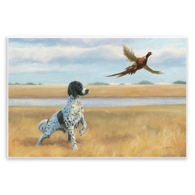 " Pointer Dog And Pheasant " by James Wiens