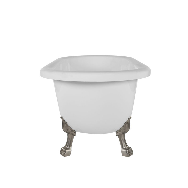 66.75'' x 30'' Soaking Acrylic Bathtub, Gray