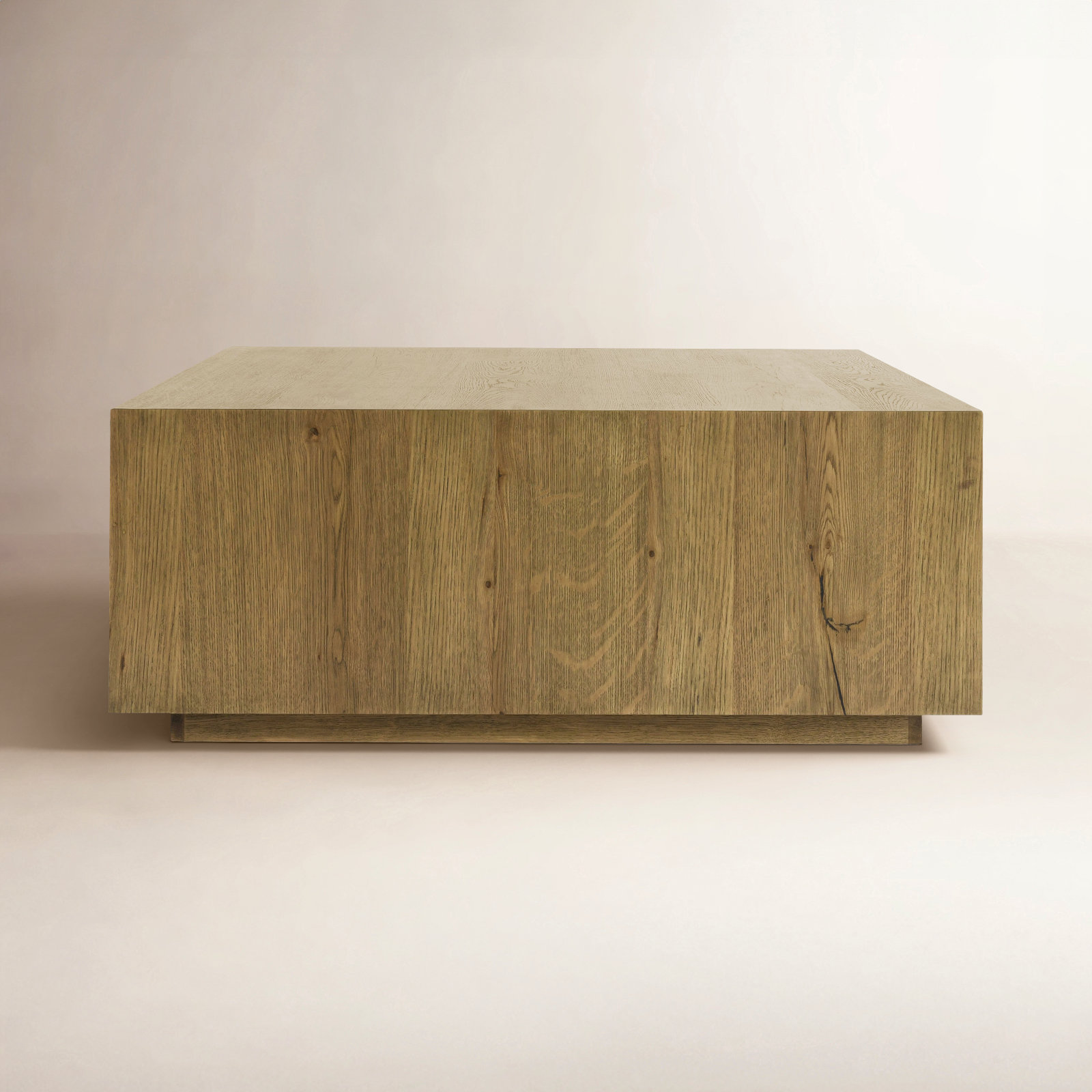 Taryn 42" Block Coffee Table, Light Brown