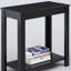 Grande table de bout en bois 24 po avec finition noire-1030021042