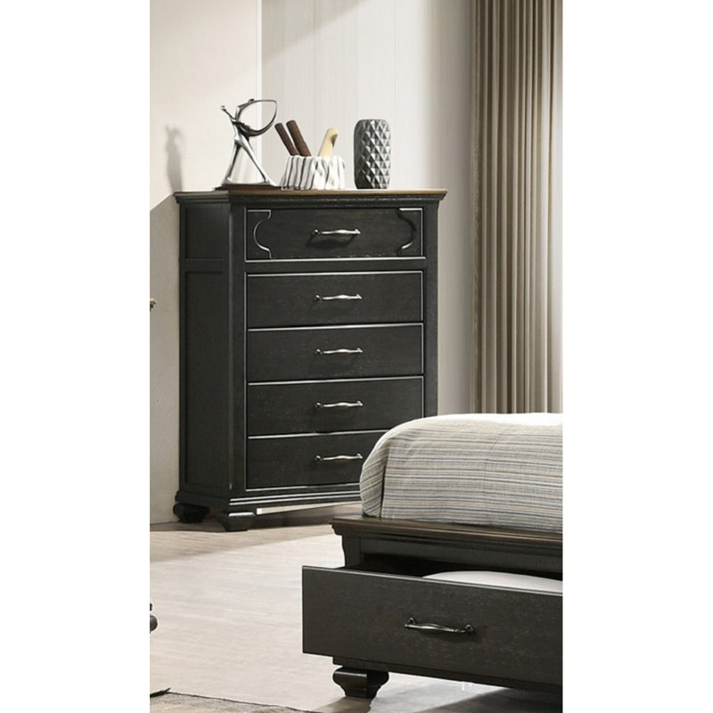 Commode en bois à 5 tiroirs 1Pc