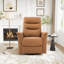 Fauteuil inclinable en cuir synthétique Liora avec massage à 8 points, base berçante et pivotante, dossier réglable-76305609