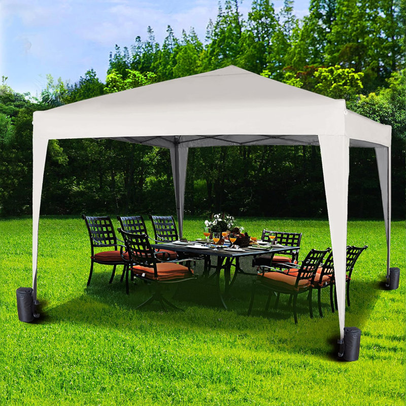 Janvey 3m x 3m Steel Pop-Up Gazebo, White