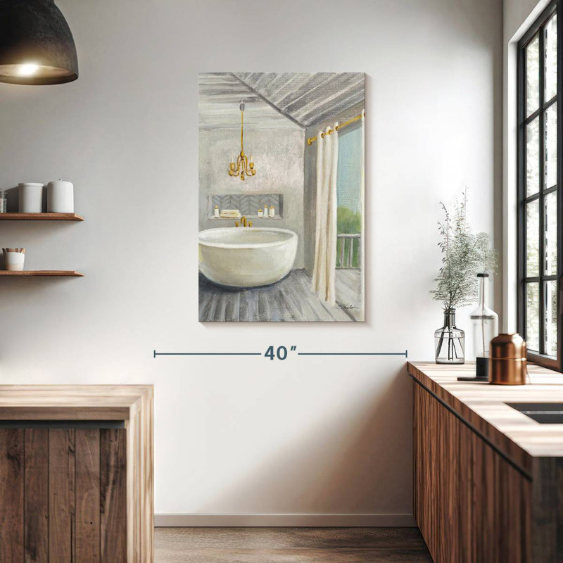 Kerrick Attic Bathroom II - Bois gris, H 39 po x l 26 po