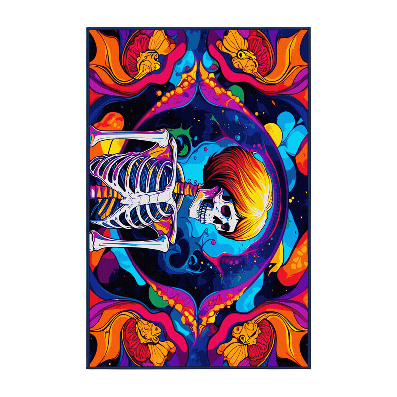 Neon Infinity Rug, Rectangle 5' x 8'