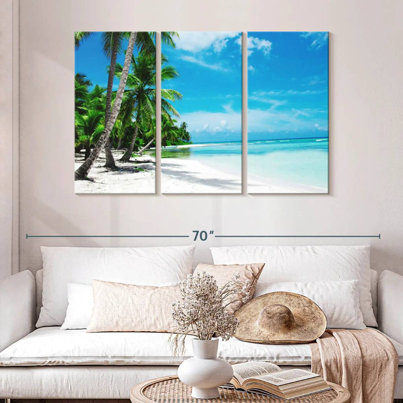 Gillard Beach Triptych, 32" H x 50" W
