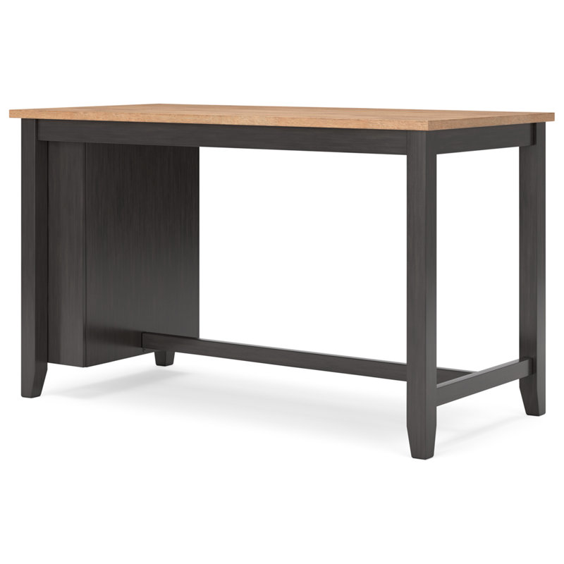 Beige and Brown Reclaimed Wood Counter Height Dining Table