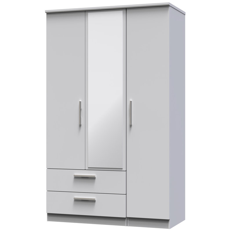 Borgeson Manufactured Wood Wardrobe, Grey Matt