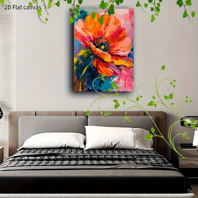 Impression sur toile abstraite et audacieuse "Coquelicot coloré" - Urban Studio