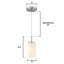 Mini-luminaire suspendu d'intérieur à une lumière, verre opale blanc-104445088