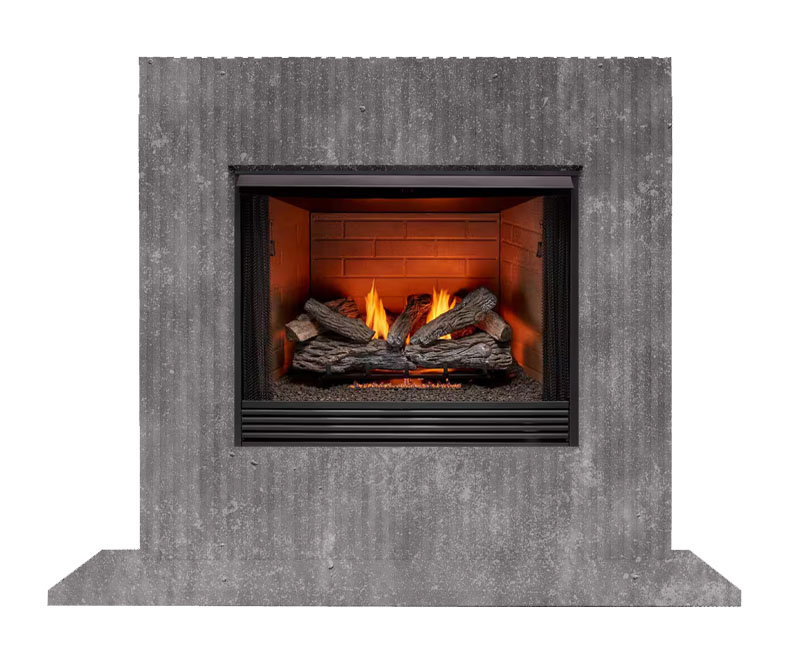 Helen Fireplace Surround, Gray Travertine