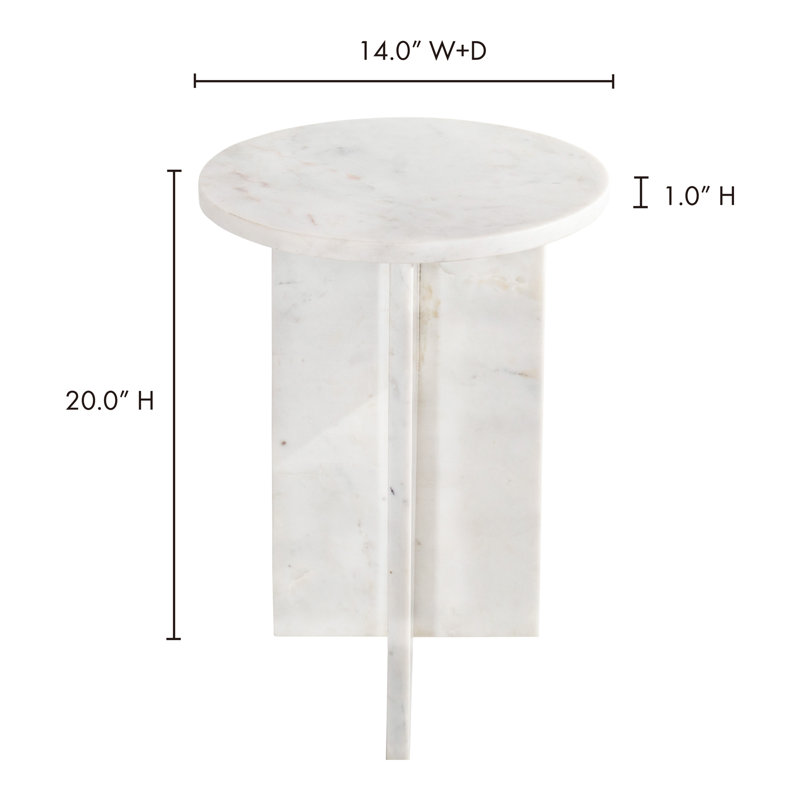 Shayne Accent Table, White