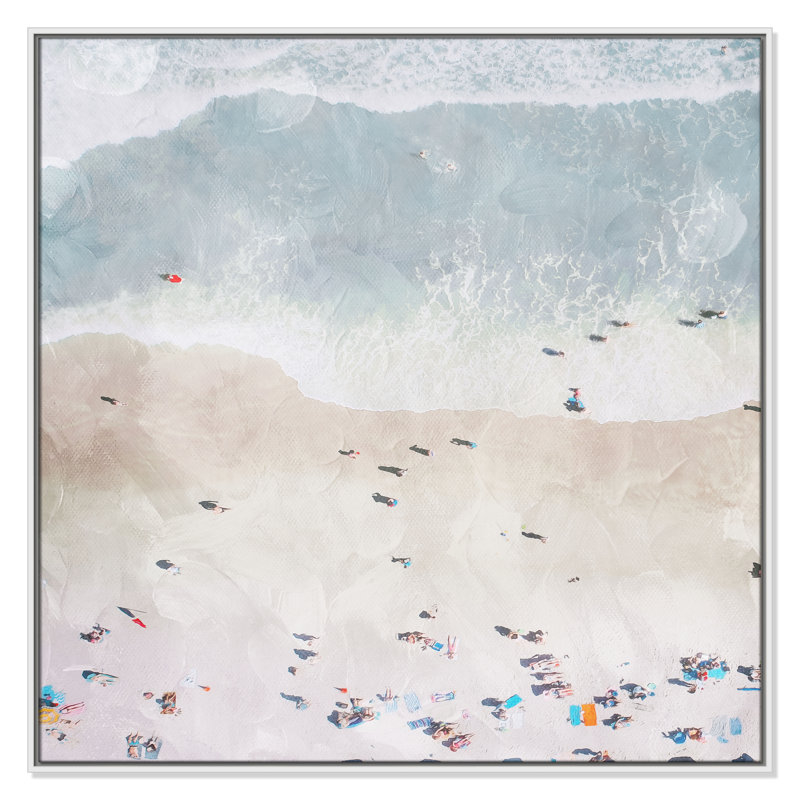 «Beaching Out I» par Milli Villa, H 41,5 po x l 41,5 po, Blanc