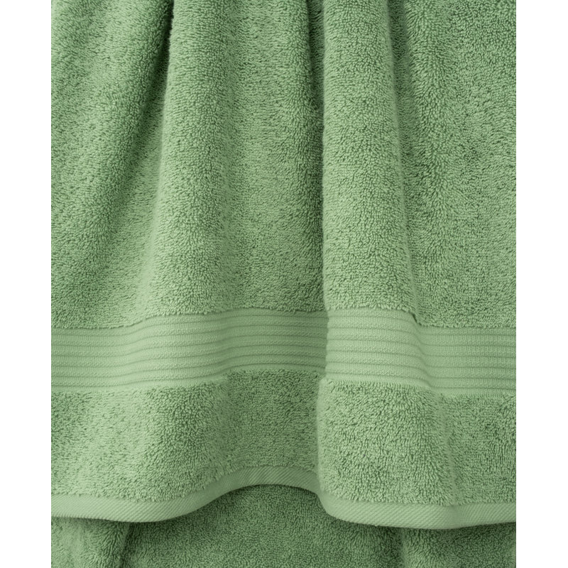 Ensemble de serviettes de bain luxueuses 100% coton turque 6 pièces, très doux et absorbant, Vert sauge