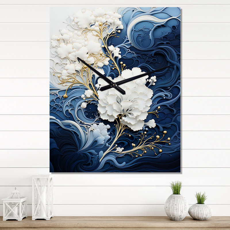 Jakeisha - Horloge murale moderne abstraite, H 32 po x l 24 po x P 1 po