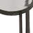 Round Accent Table With Thick Glass Top, Antique Aluminum Finish, Durable Glass & Aluminum
