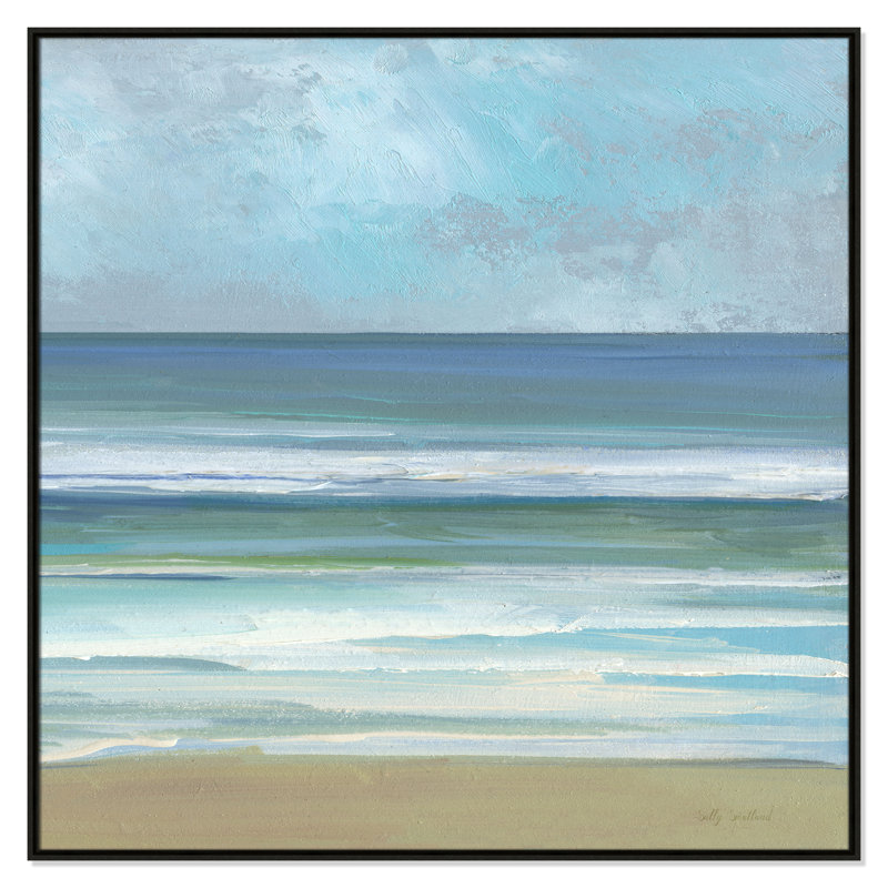 «Gentle Waves II» par Sally Swatland, H 46,5 po x l 46,5 po, Flottant espresso