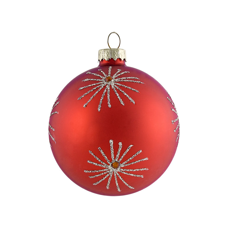 18cm Handmade Solid Colour Glass Ball Ornament