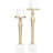 16.90 in. H Aluminum Tabletop Pillar Holder with Candle Included-68203890