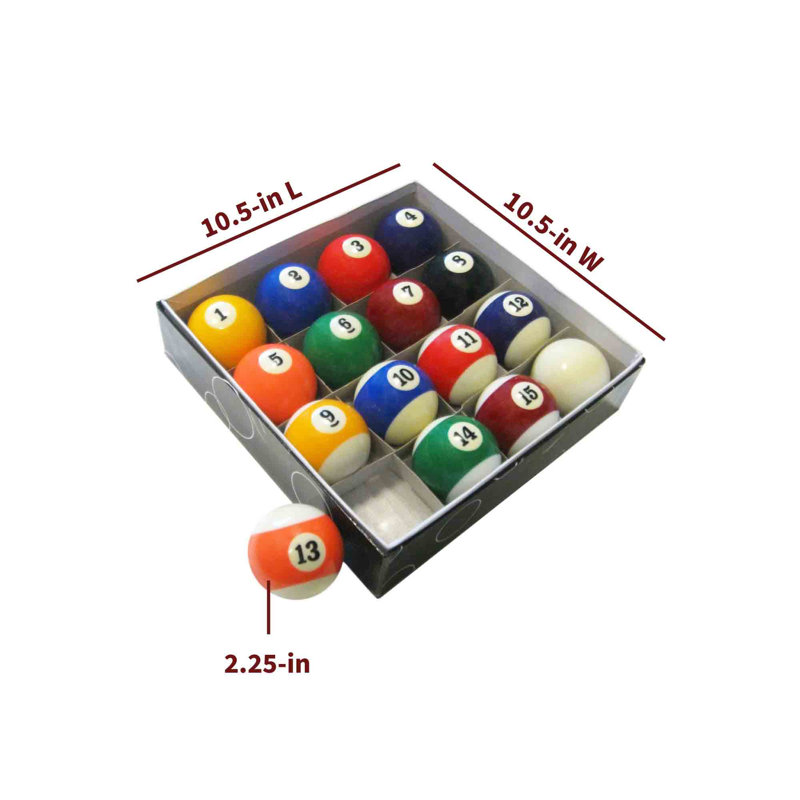 Hathaway Regulation Size Multicolor Polyresin Billiard Ball Set