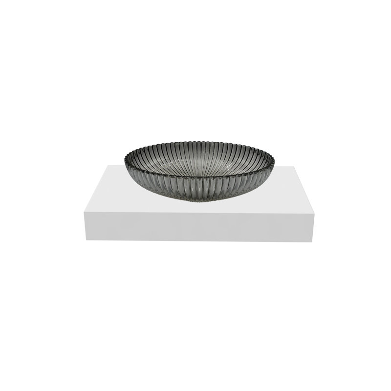Lavabos vasques décoratives ovales 21 "avec base blanche 36" Lucine, Noir