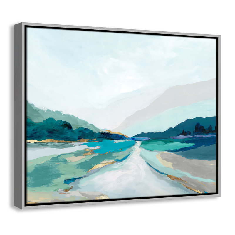 Hope Creek - Blue Version Print par Isabelle Z, Argent, H 23,5 po x l 29,5 po