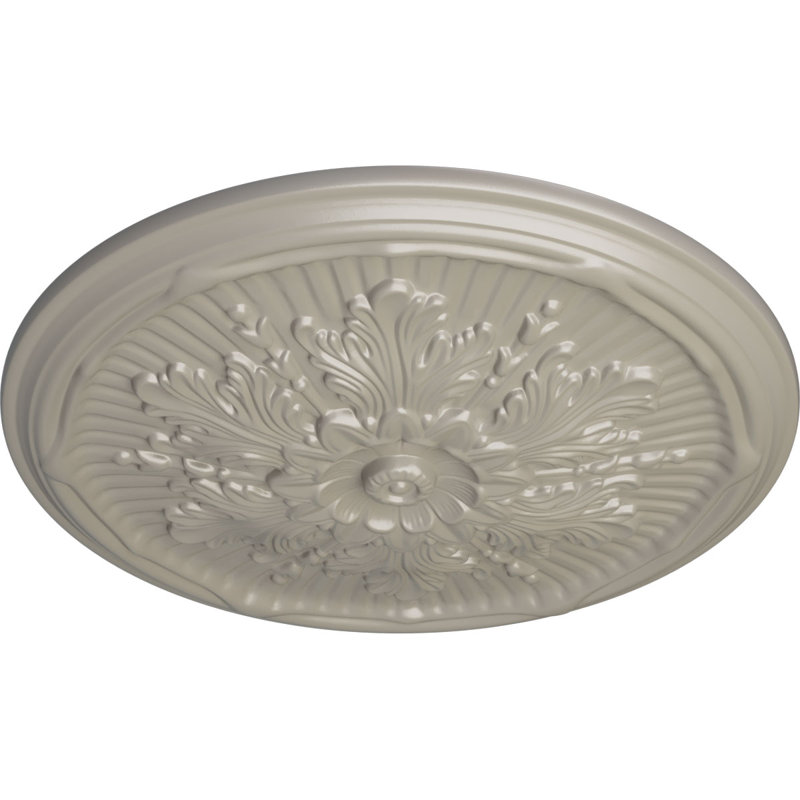 Médaillon de plafond Luton de 21 po x P 2 po (convient aux auvents jusqu'à 3 1/2 po), Blanc perle
