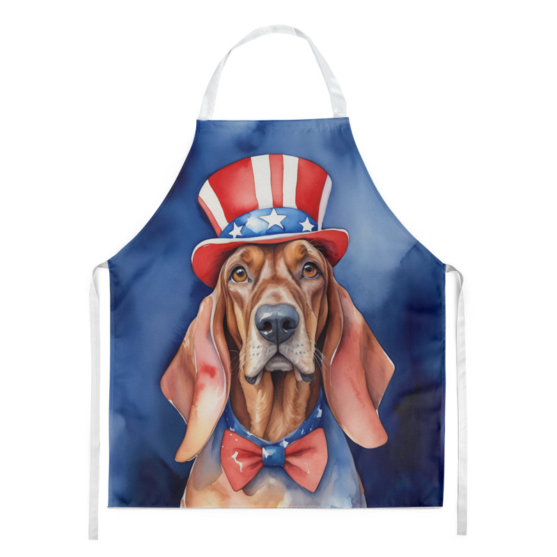 Patriotic American Apron, Redbone Coonhound
