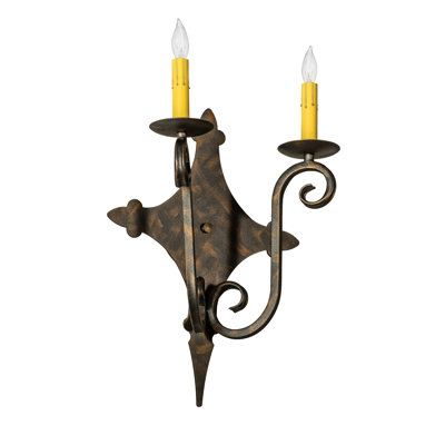 Angelique Steel Candle Wall Light