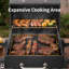Barbecue au charbon de table portatif 21 po avec petite cheminée pour la cuisine extérieure