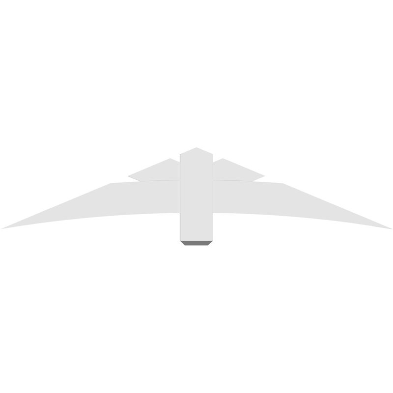 Support de pignon Alberta Alberta, H 15 po x l 72 po (pas 5/12), P 2 po x F 6 po, Signature uréthane