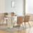 Rattan Dining Chairs Set Of 4,white Boucle Dining Room Chairs,cane Country Kitchen Chairs Upholstered Pe Rattan Dining Chair With Metal Legs For Dining Room,kitchen
