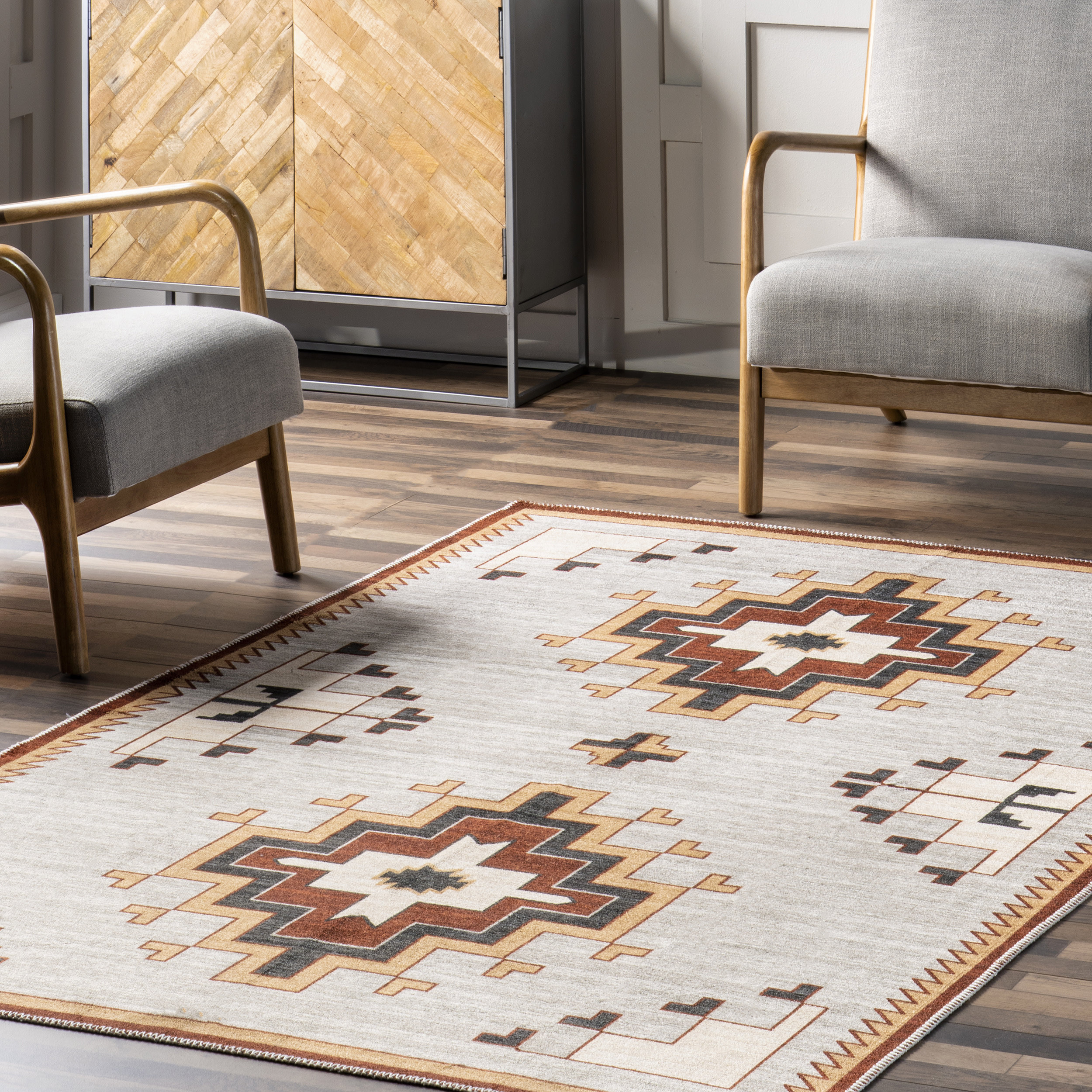 Rustic Washable Rugs Union Rustic Machine Washable Ivory Area Rug & Reviews - Wayfair Canada