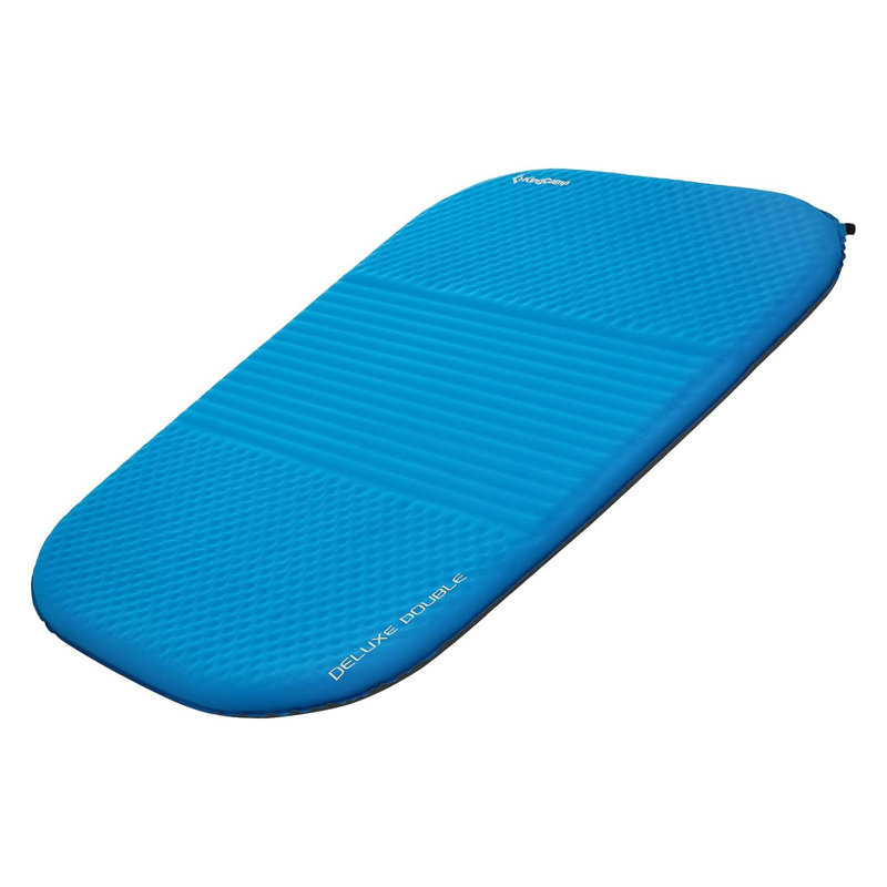 Coussin de camping double gonflable KingCamp pour 2 personnes, bleu / gris anthracite