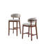 30" Bar Stools Set of 2, Upholstered Bar Height Stool, Cherry Colour-1908558051-1911620930