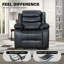 Fauteuil inclinable manuel en similicuir, canapé inclinable rembourré simple surdimensionné, fauteuil inclinable réglable pour le salon, la chambre à coucher et le cinéma maison-114043481