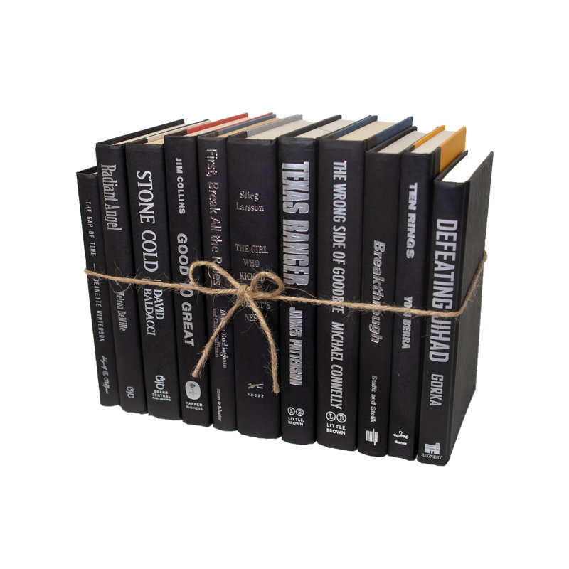 1 pied de livres noirs décoratifs