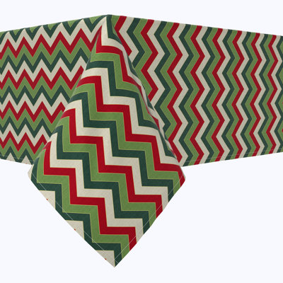 Holiday Chevron Cotton Tablecloths