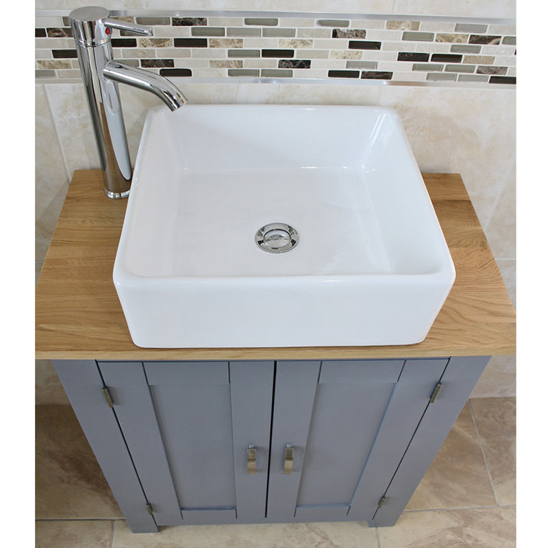 Millard 650mm Single Bathroom Vanity with Vessel Ceramic Basin