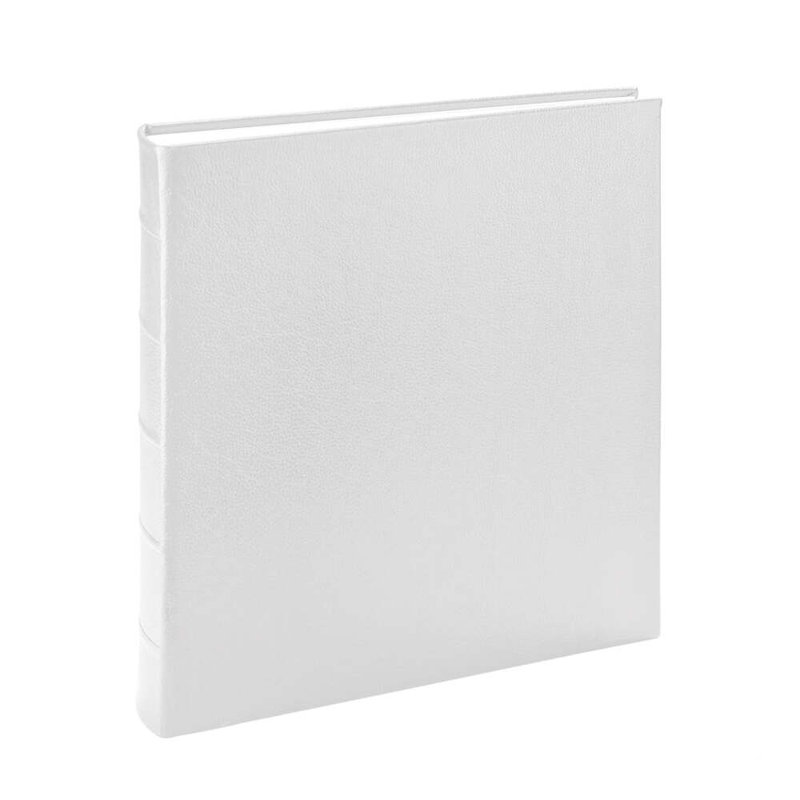 Leather Bound Album, White, 13.13" H x 13" W
