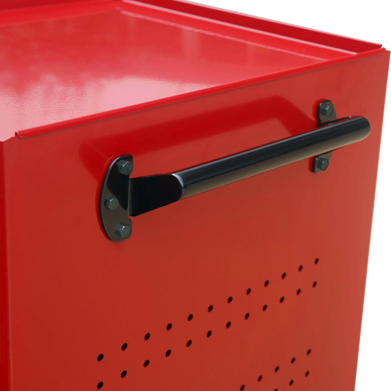16" W 5-Drawer Bottom Rollaway Chest, Red