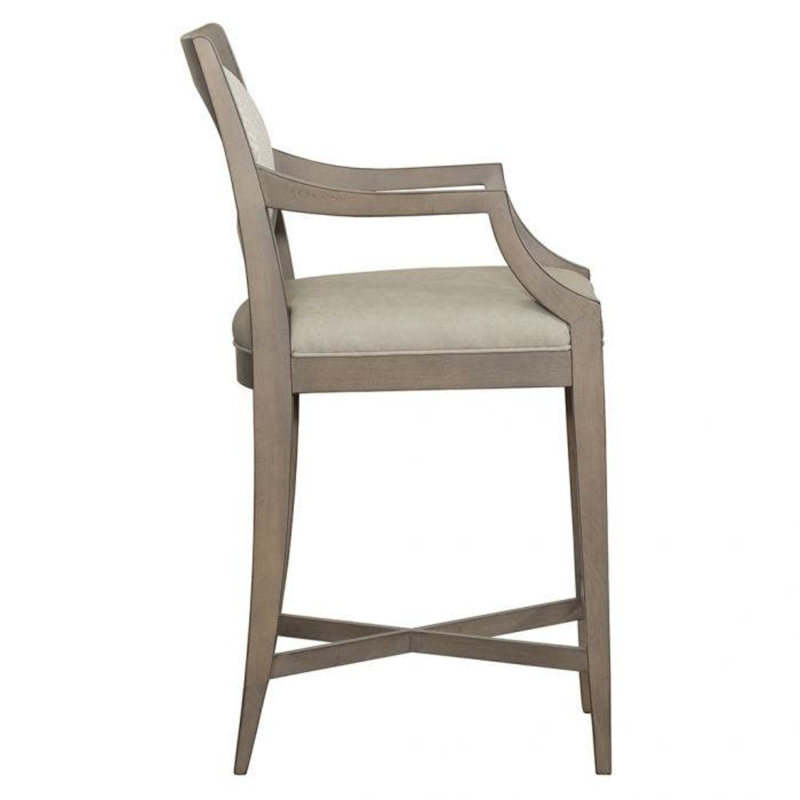 Tabouret de comptoir de 26,5 po Rocco, Noyer, Platine 3160